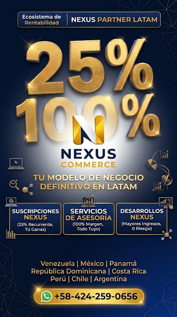 Flyer Oficial Nexus Partner - Ecosistema de Rentabilidad